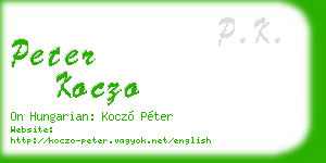 peter koczo business card